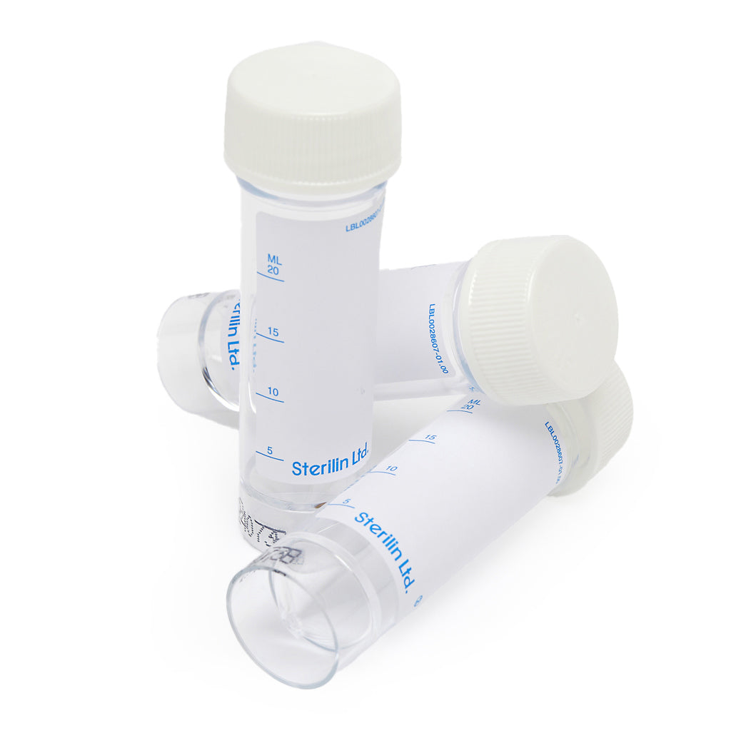 30ml Specimen Container with Plain Label (Pack 50)