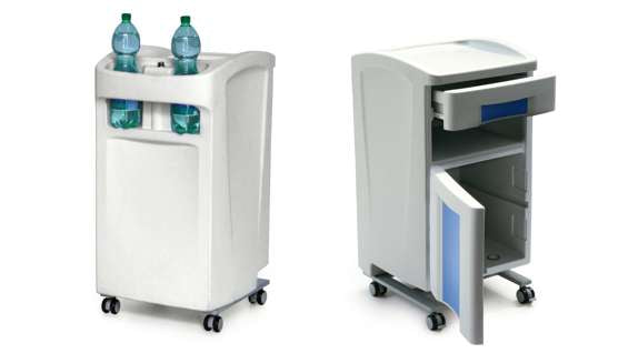 Bedside Cabinet In Blue One Drawer (Large Bottom Cabinet Door & One Top Drawer)