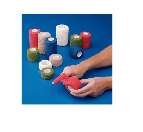 CoFlex Cohesive Flexible Bandage-Blue-Latex (2.5 cm x 4.6 m)